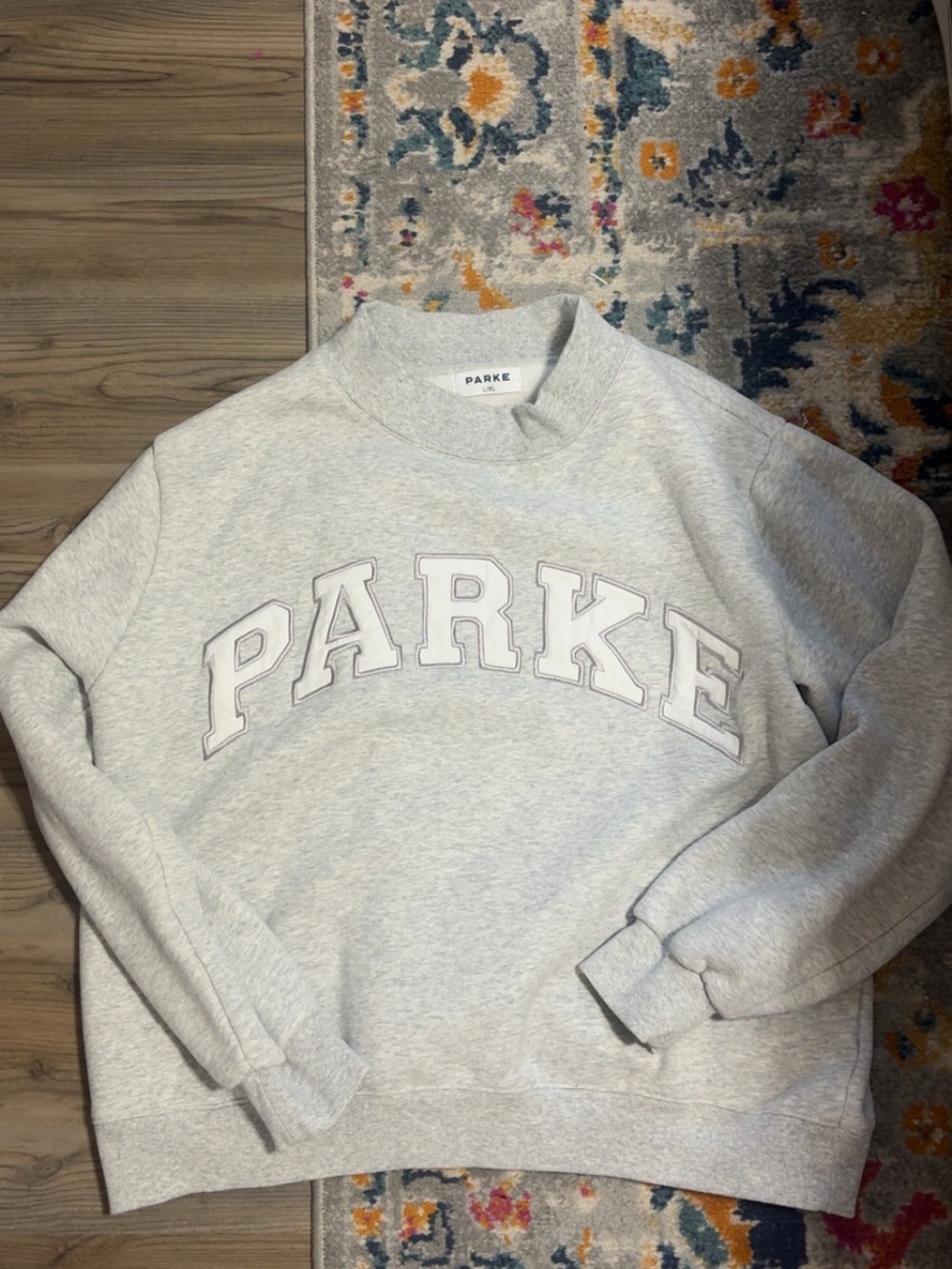 Parke Light Gray Fleece Mockneck